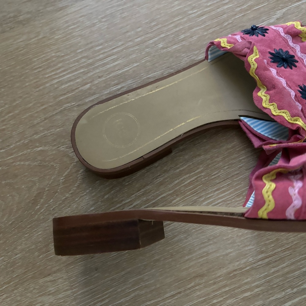 1901 Faine Raffia Ruffle Sandals-size 7.5 - Picture 3 of 3